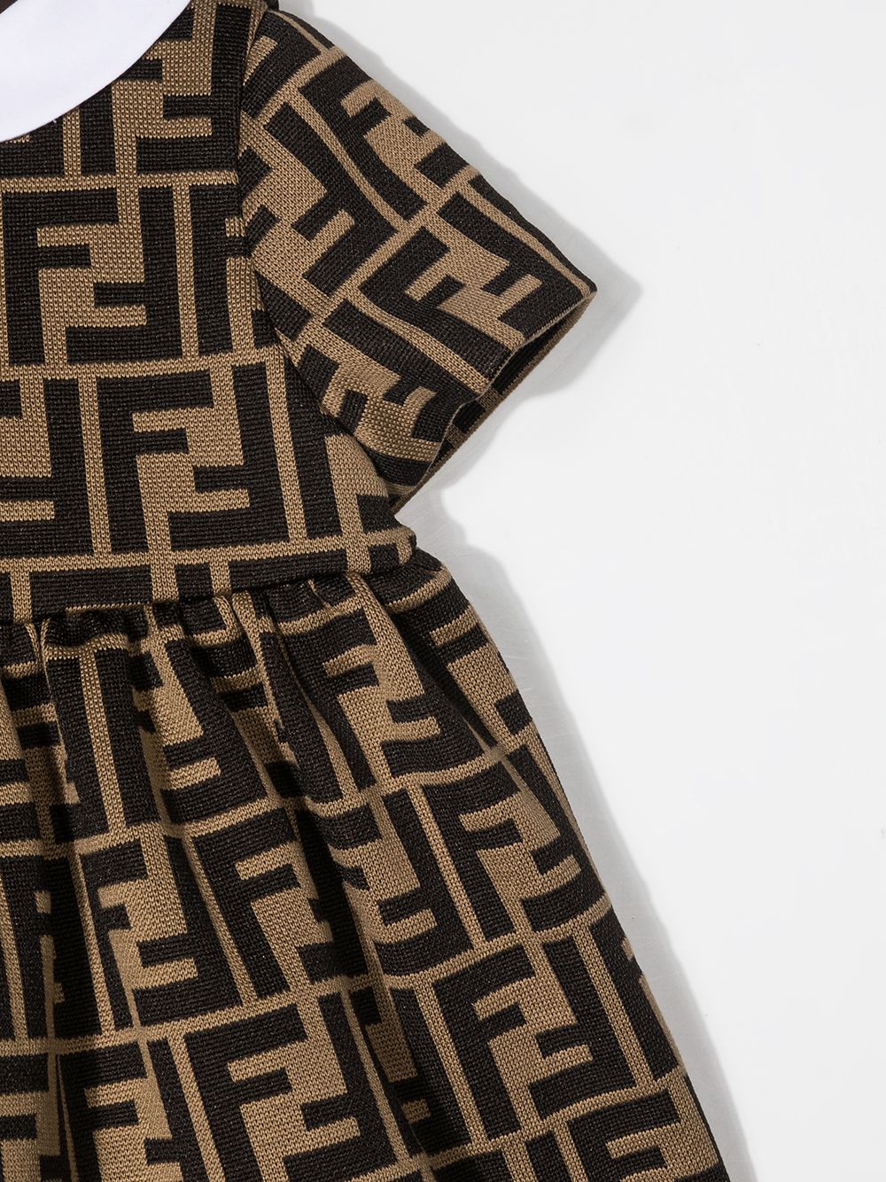 FENDI KIDS FF Logo Print Dress Brown/Black – - Main Image