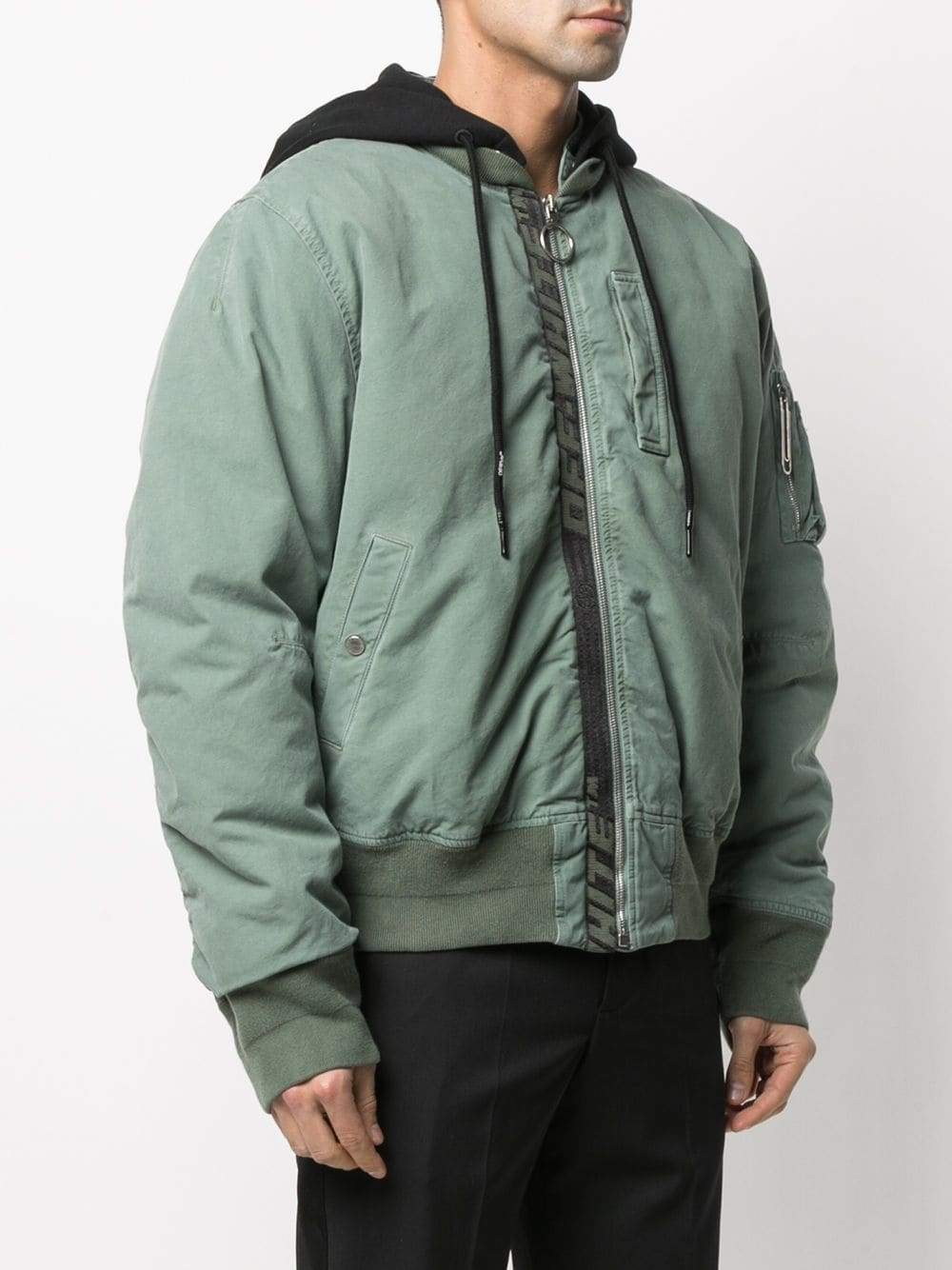 OFF-WHITE Arrow Vintage Bomber Jacket Green – MAISONDEFASHION.COM