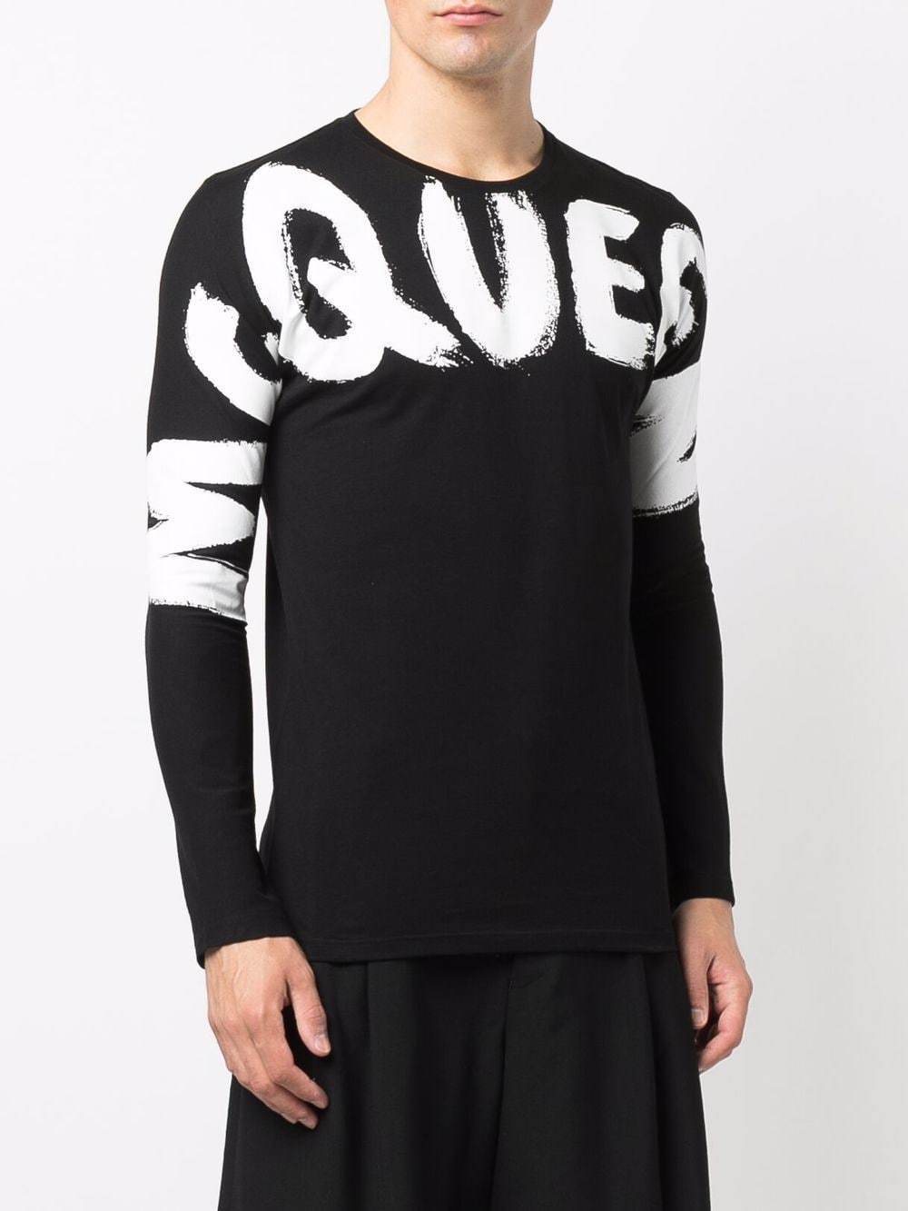 alexander mcqueen ロンT Alexander McQueen Men's Long Sleeve Logo T-Shirt in Black
