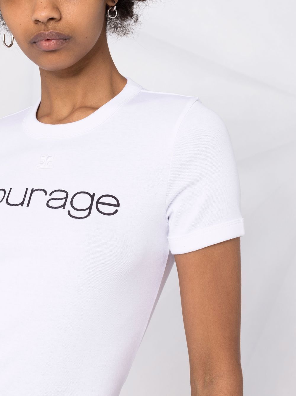 Tシャツ・カットソー COURREGES Woman T-Shirt White 125JDE123JS0194 0001 T-Shirts Women - courrèges (クレージュ)