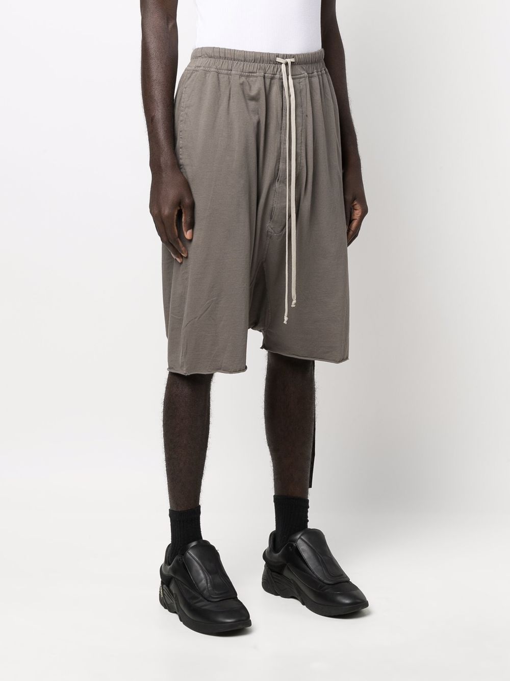 RICK OWENS DRKSHDW Drawstring Drop Crotch Shorts Dust