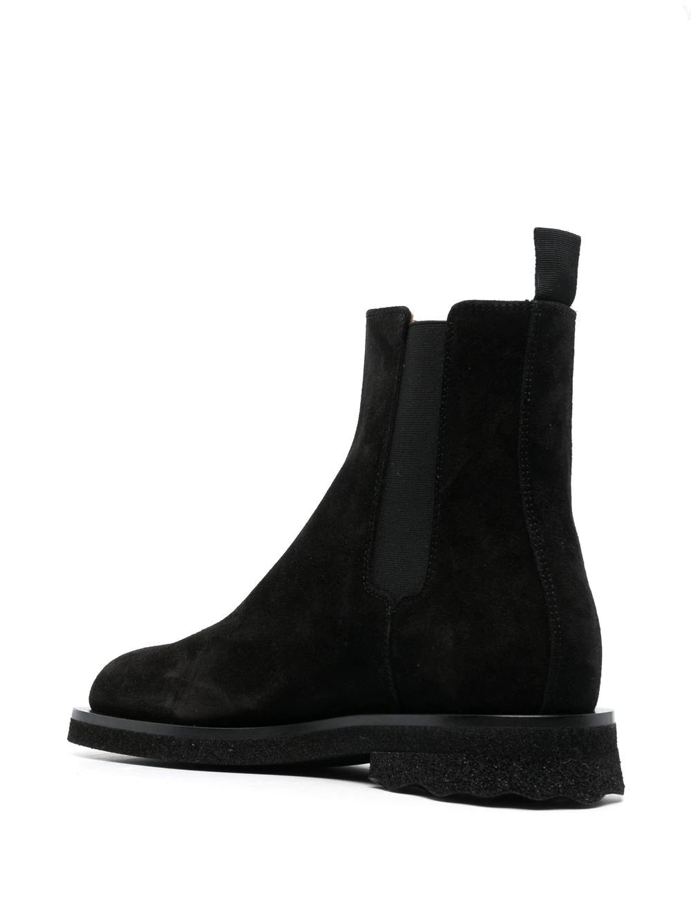 Off-White Ankle Boots Men Suede Black Off-White - Logo-Print Suede Chelsea Boots - Black Off-White main image 3