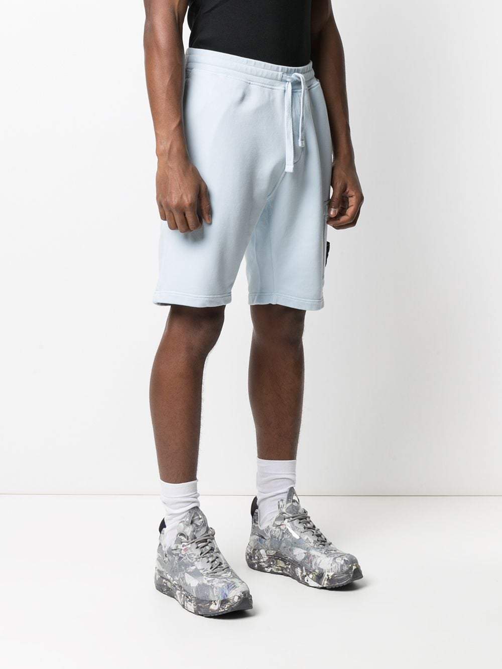 STONE ISLAND Bermuda Cargo Shorts Sky Blue –