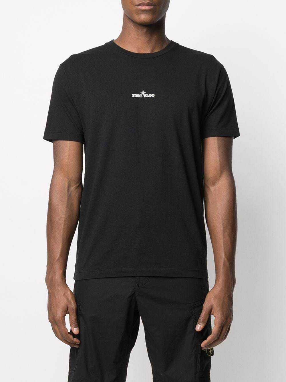 STONE ISLAND Back Marble One Print T-Shirt Black - MAISONDEFASHION.COM