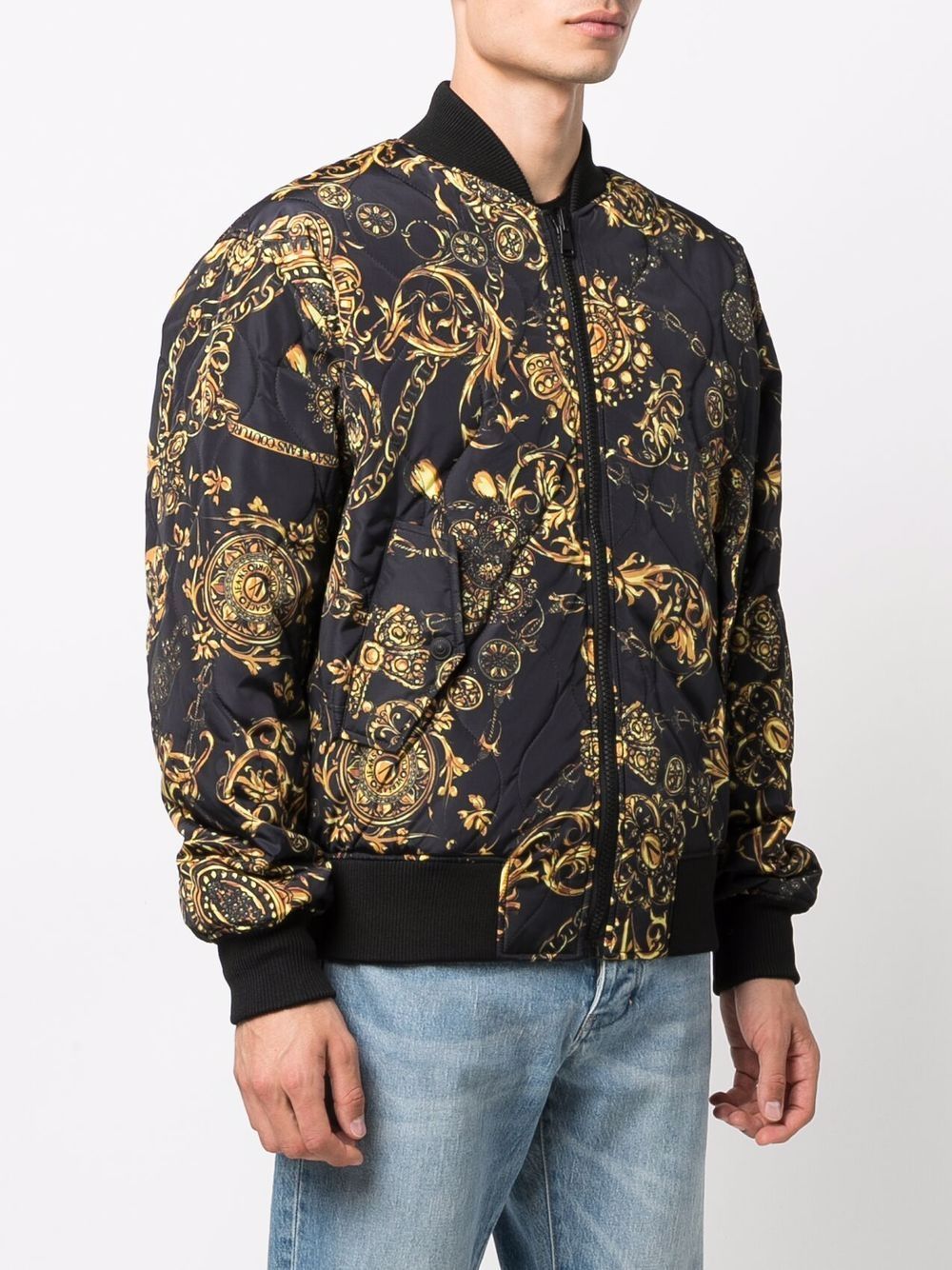 VERSACE Reversible Baroque Bomber Jacket Black – MAISONDEFASHION.COM