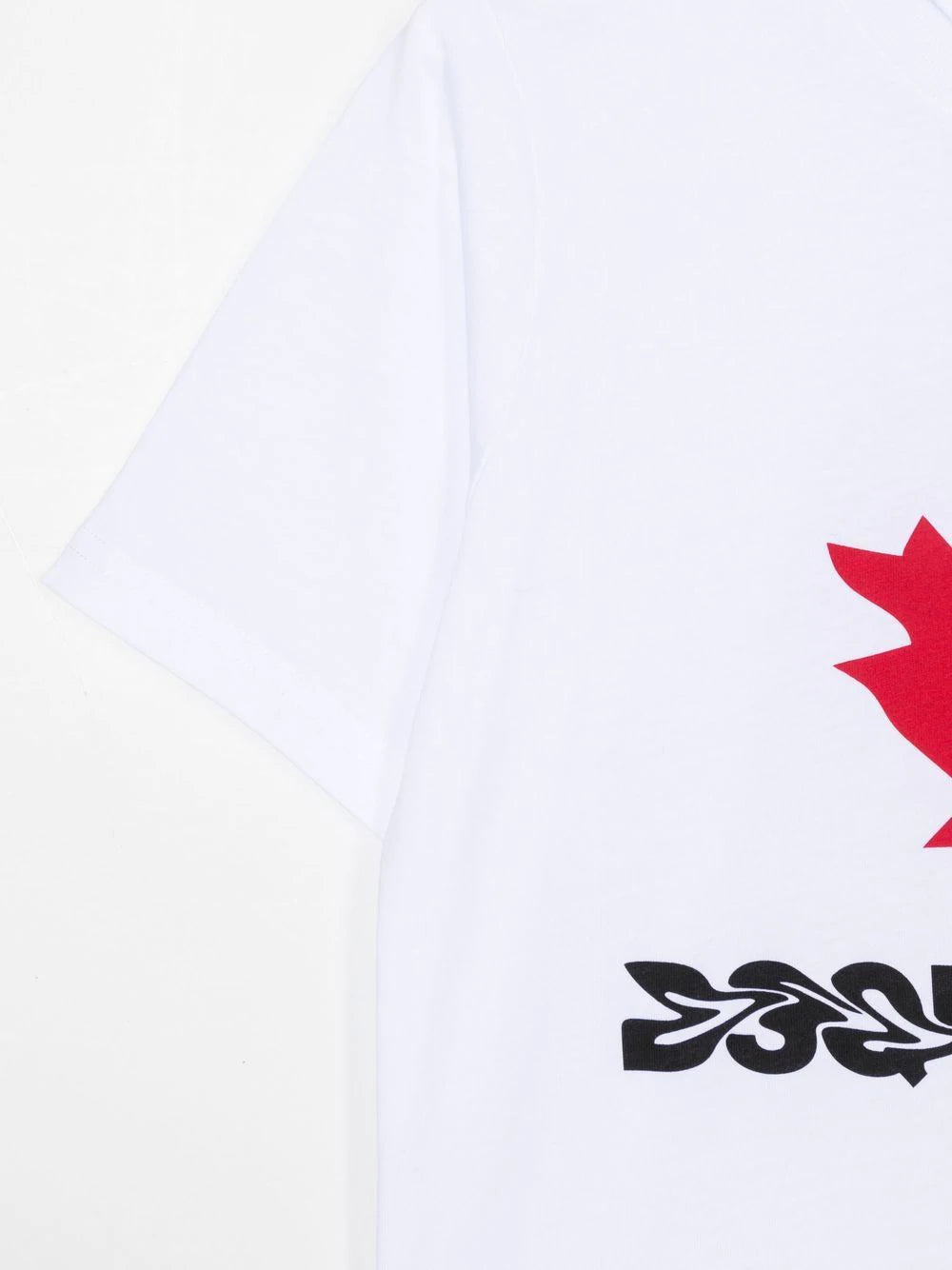 DSQUARED2 KIDS Leaf Logo Print T-Shirt White – MAISONDEFASHION.COM