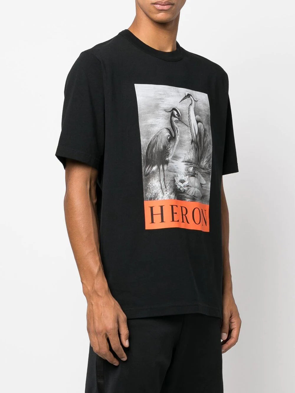 HERON PRESTON Heron S/S T-Shirt Black Orange – MAISONDEFASHION.COM