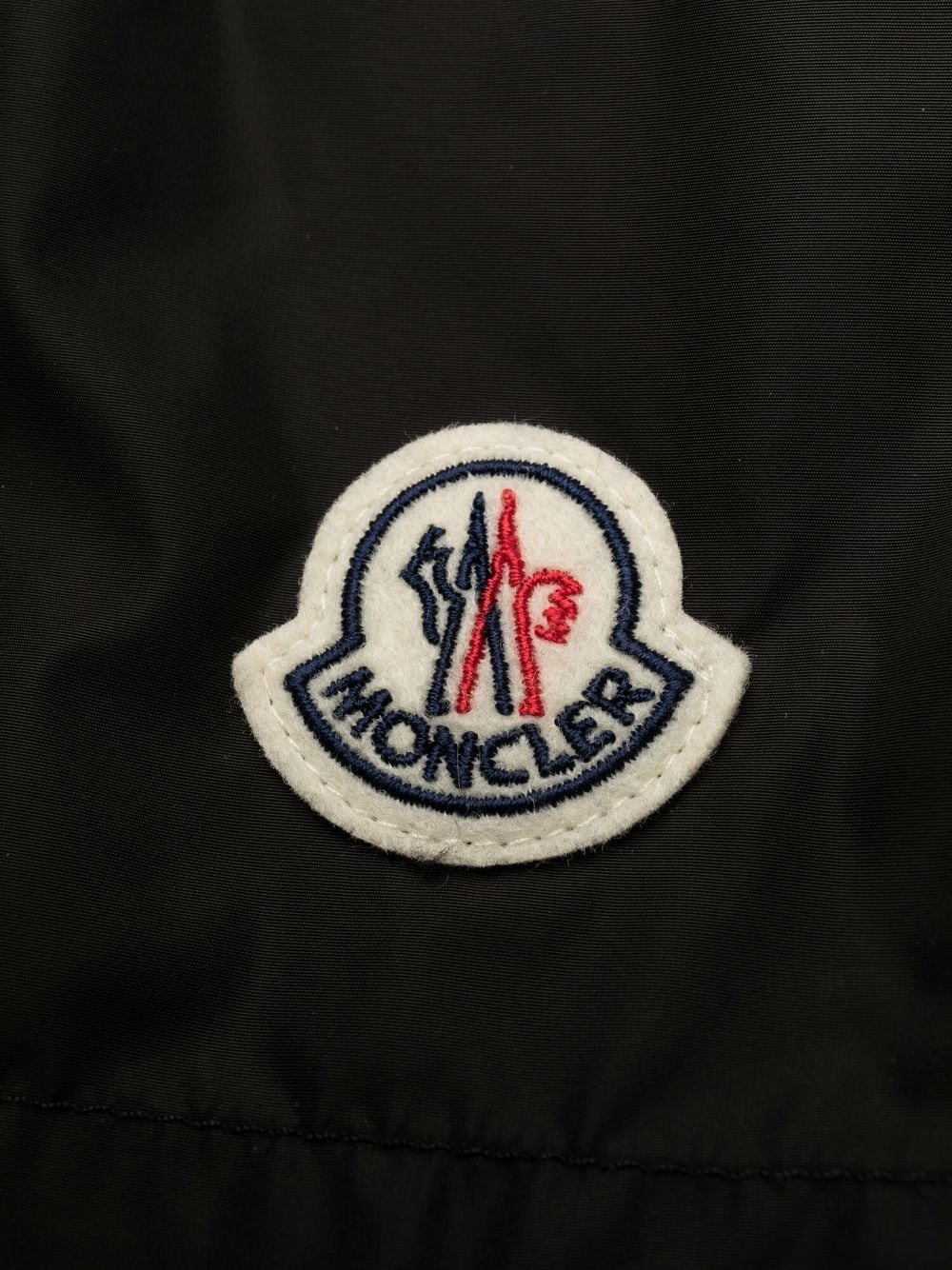 MONCLER Logo Patch Swim Shorts Black - MAISONDEFASHION.COM