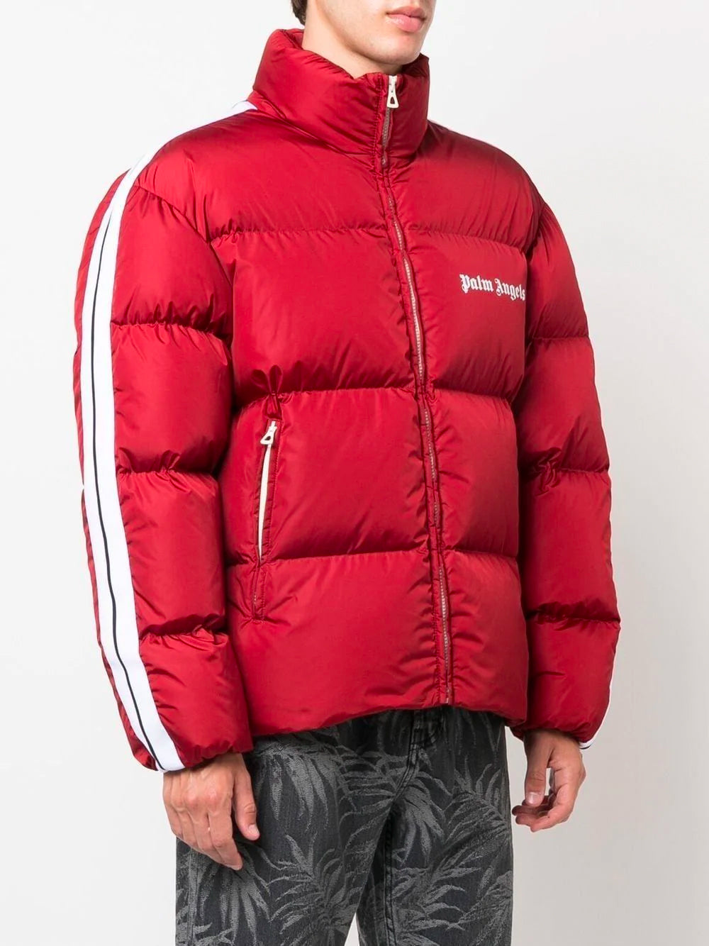 PALM ANGELS Classic Track Down Jacket Red/White –
