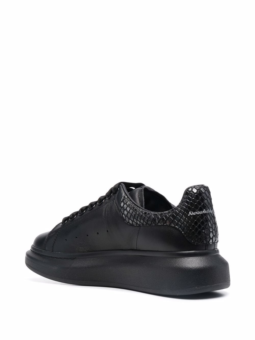 ALEXANDER MCQUEEN Oversized Snake Skin Effect Sneakers Black