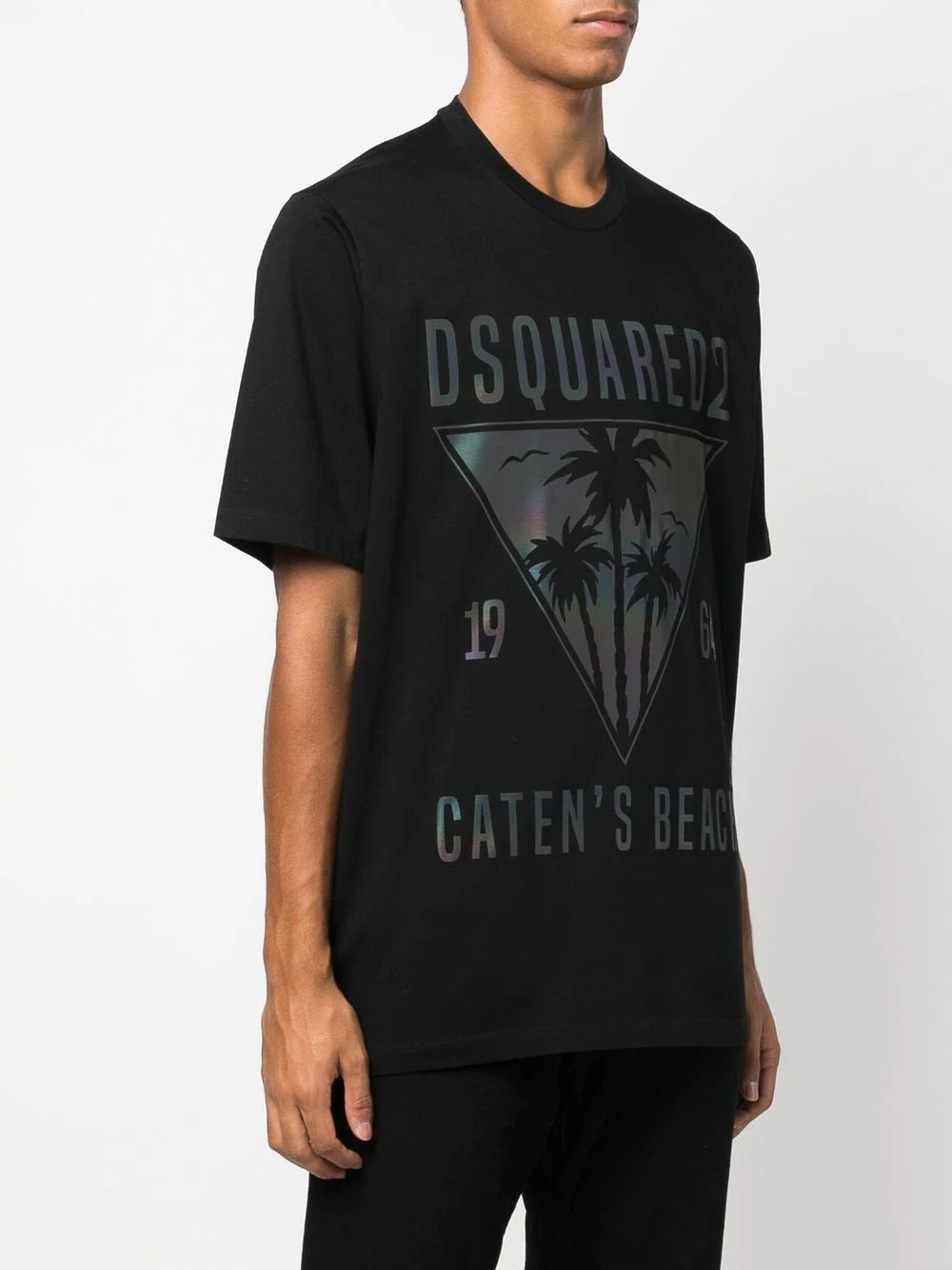 DSQUARED2 D2 Caten's Beach Slouch T-Shirt Black