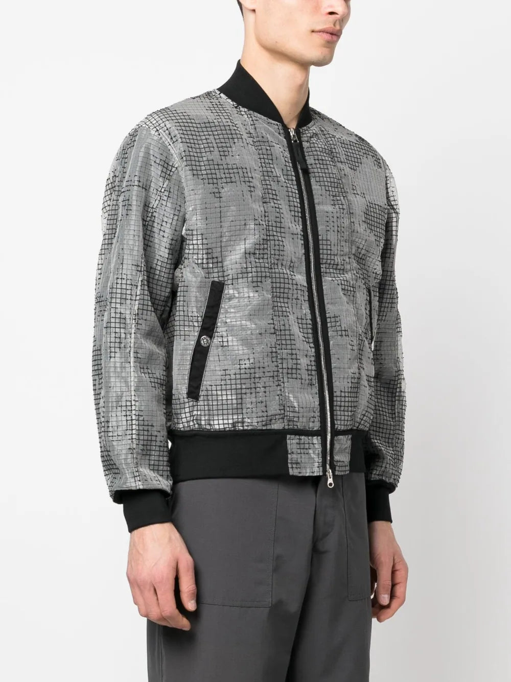 ル*ン様 stone  shadowproject bomber j STONE ISLAND SHADOW PROJECT Organza Ripstop Bomber Jacket Black
