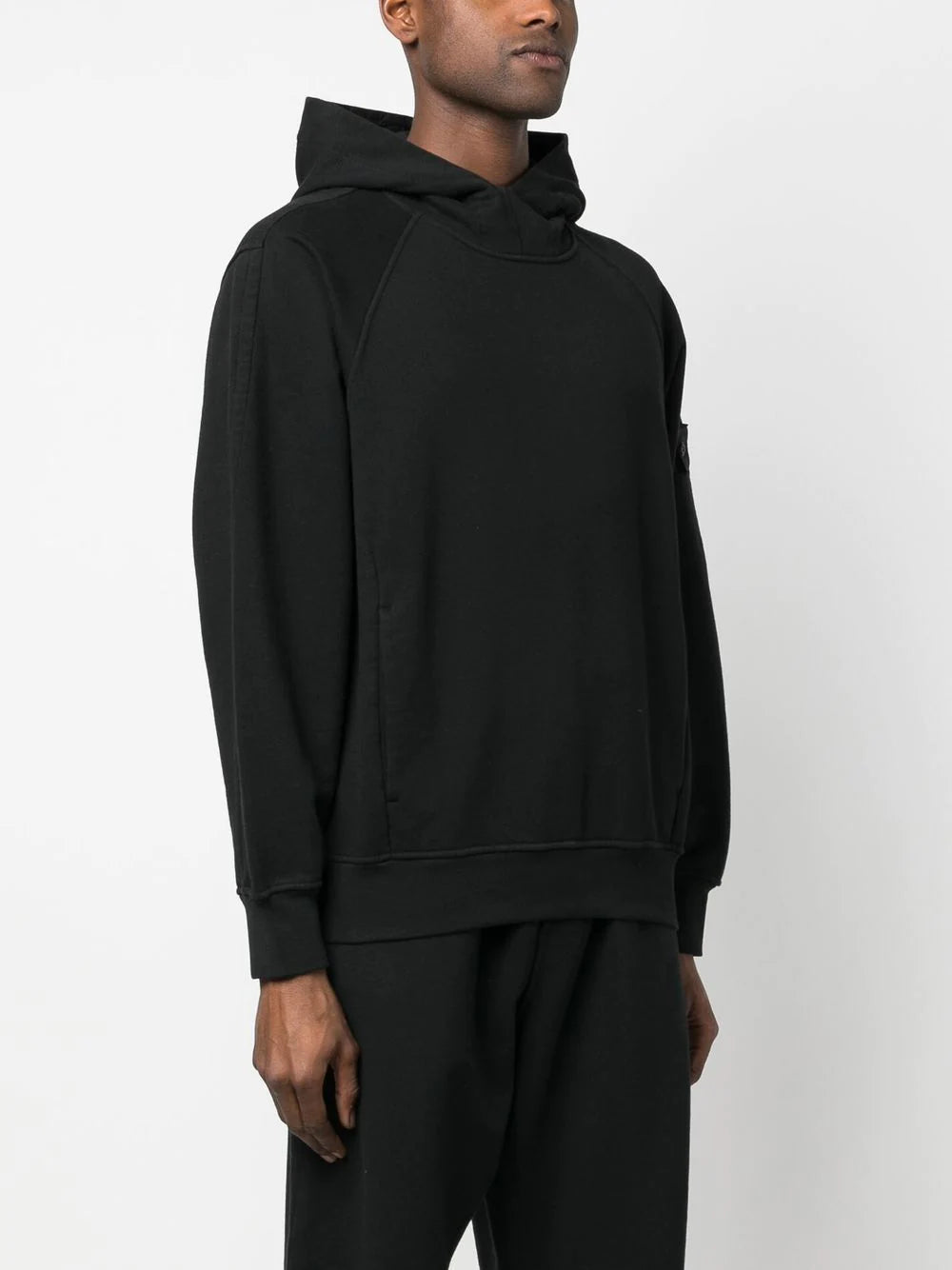 STONE ISLAND SHADOW PROJECT Embroidery Cotton Fleece Hoodie Black