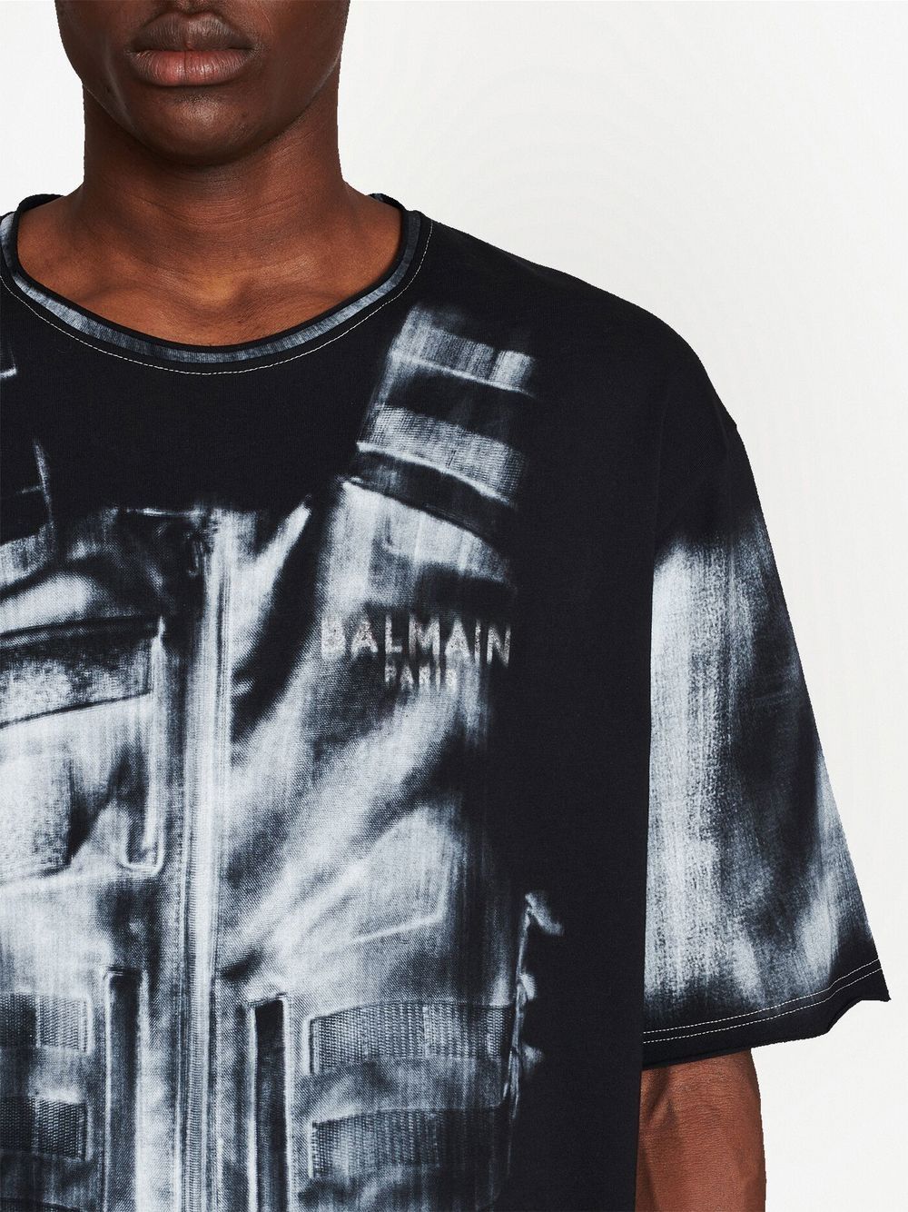 BALMAIN HOMME グラフィック 変形Tシャツ BALMAIN X-Ray Print T-Shirt Black/White – MAISONDEFASHION.COM