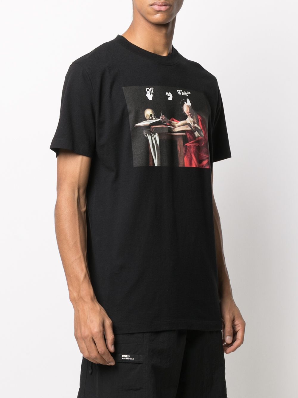 OFF-WHITE Caravaggio Print T-Shirt Black/Red – MAISONDEFASHION.COM