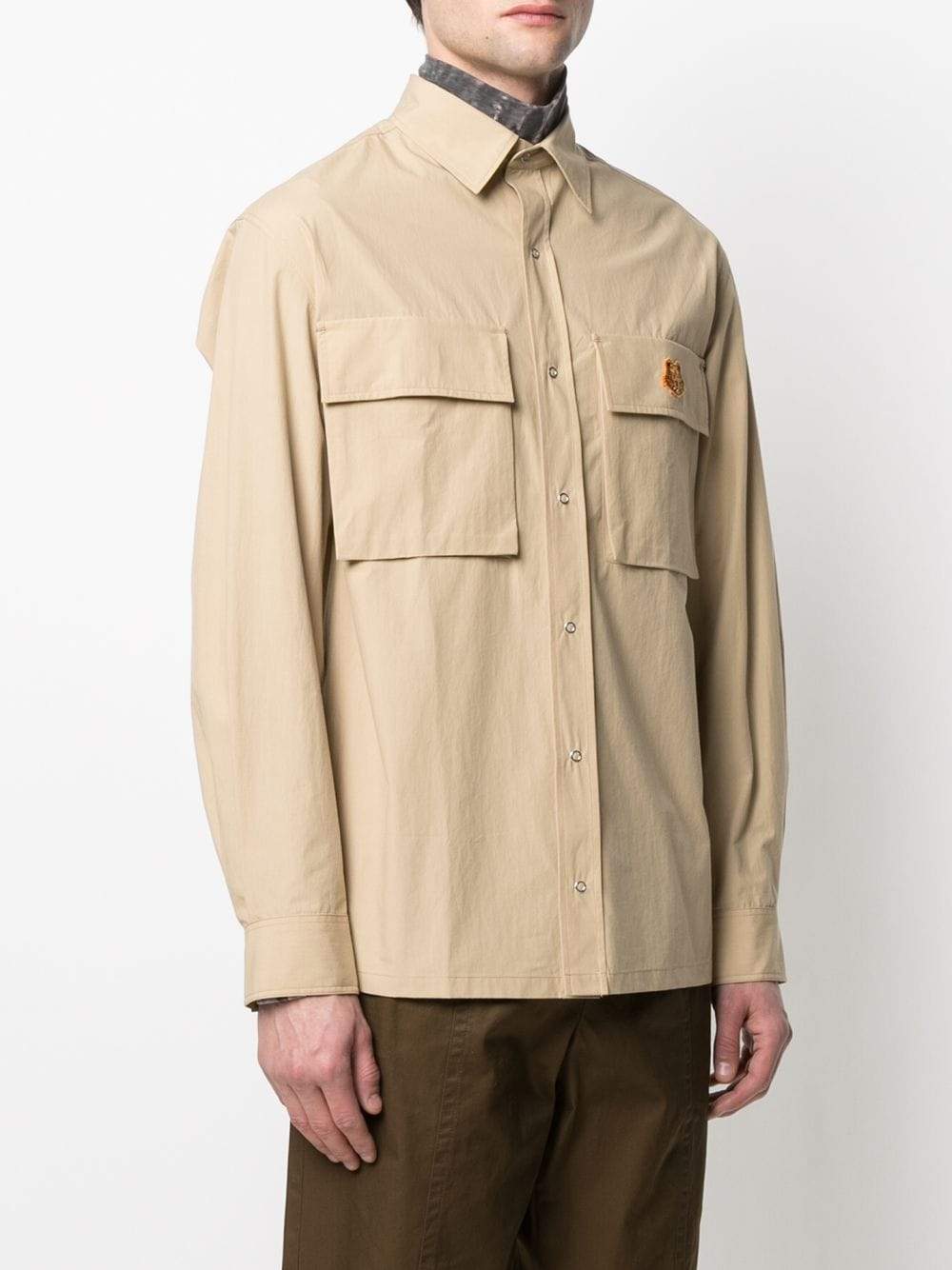 KENZO Tiger Patch Utility Shirt Beige – MAISONDEFASHION.COM