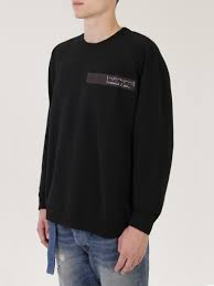 スウェット・トレーナー Marcelo Burlon Braille Tape Pocket Sweatshirt Black Marcelo Burlon Braille Tape Pocket Sweatshirt Maison De