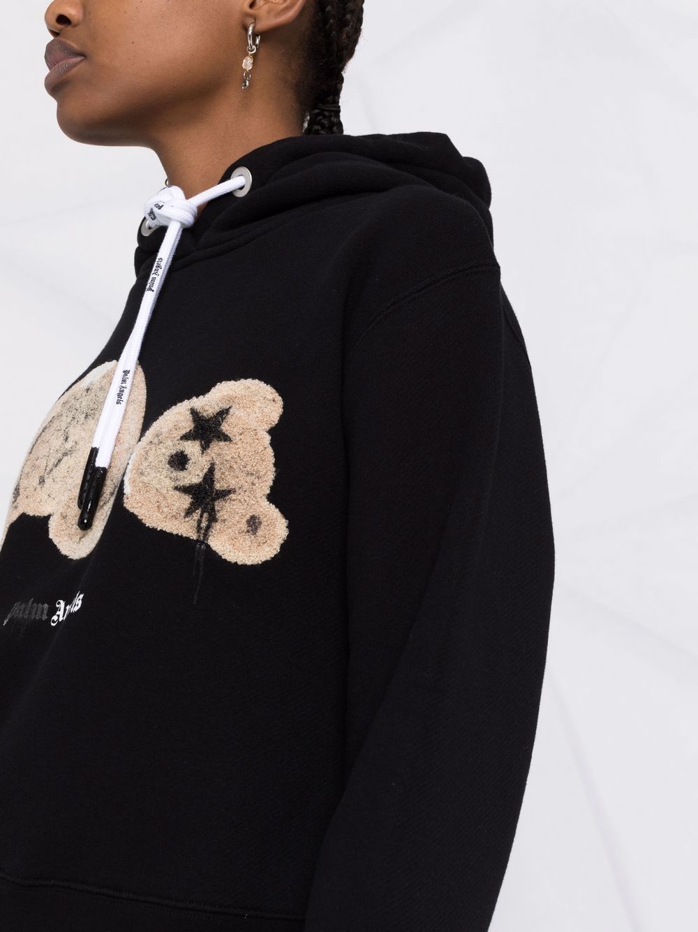 PALM ANGELS WOMEN Sprayed Bear Hoodie Black – MAISONDEFASHION.COM
