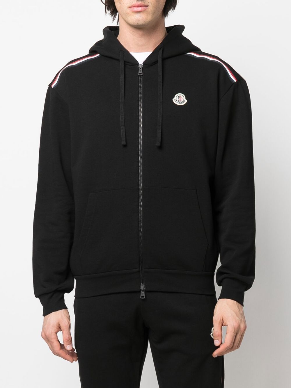 MONCLER Zip Up Hooded Jacket Black – MAISONDEFASHION.COM