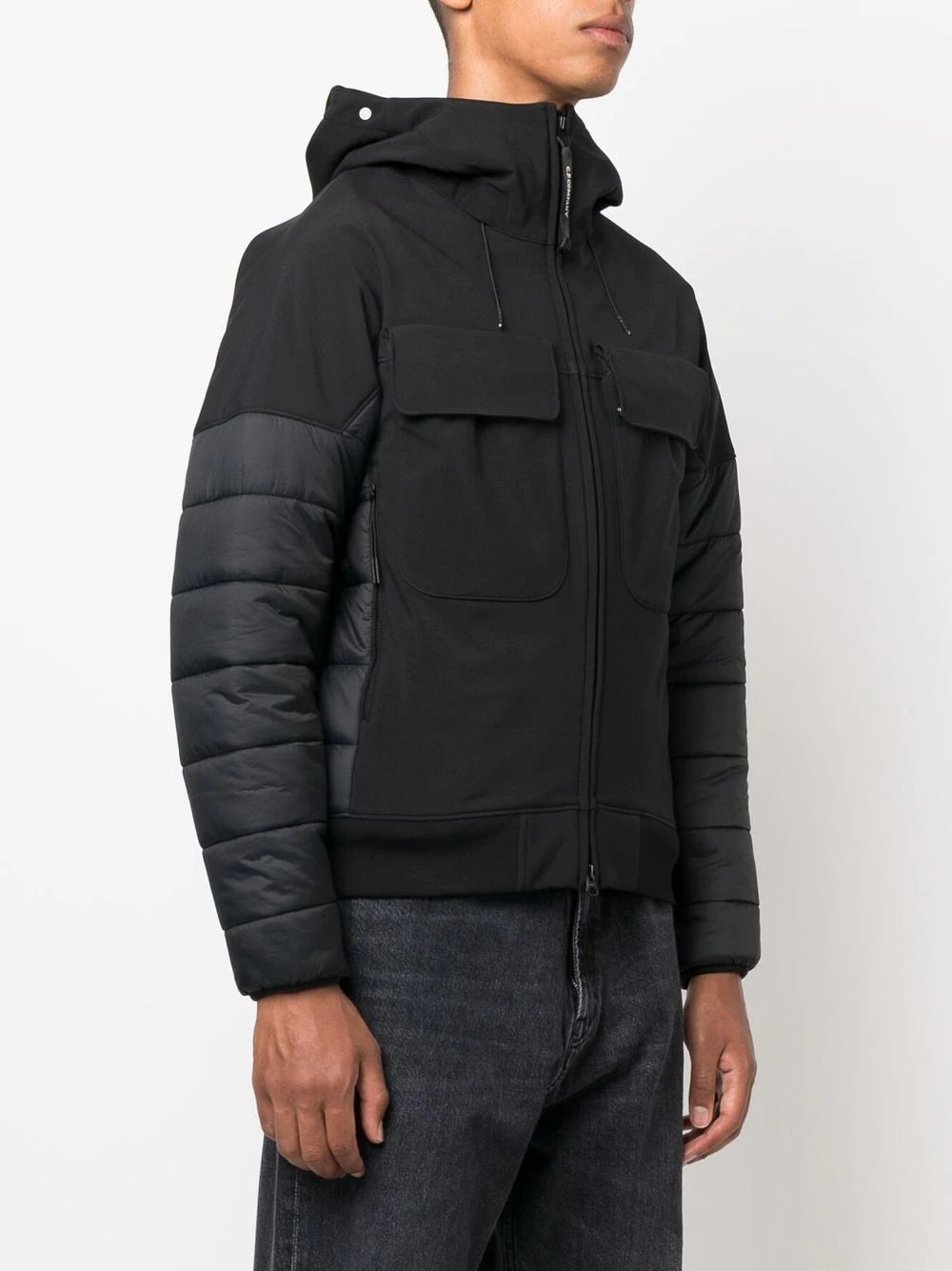 C.P. COMPANY Shell-R Mixed Goggle Jacket Black –