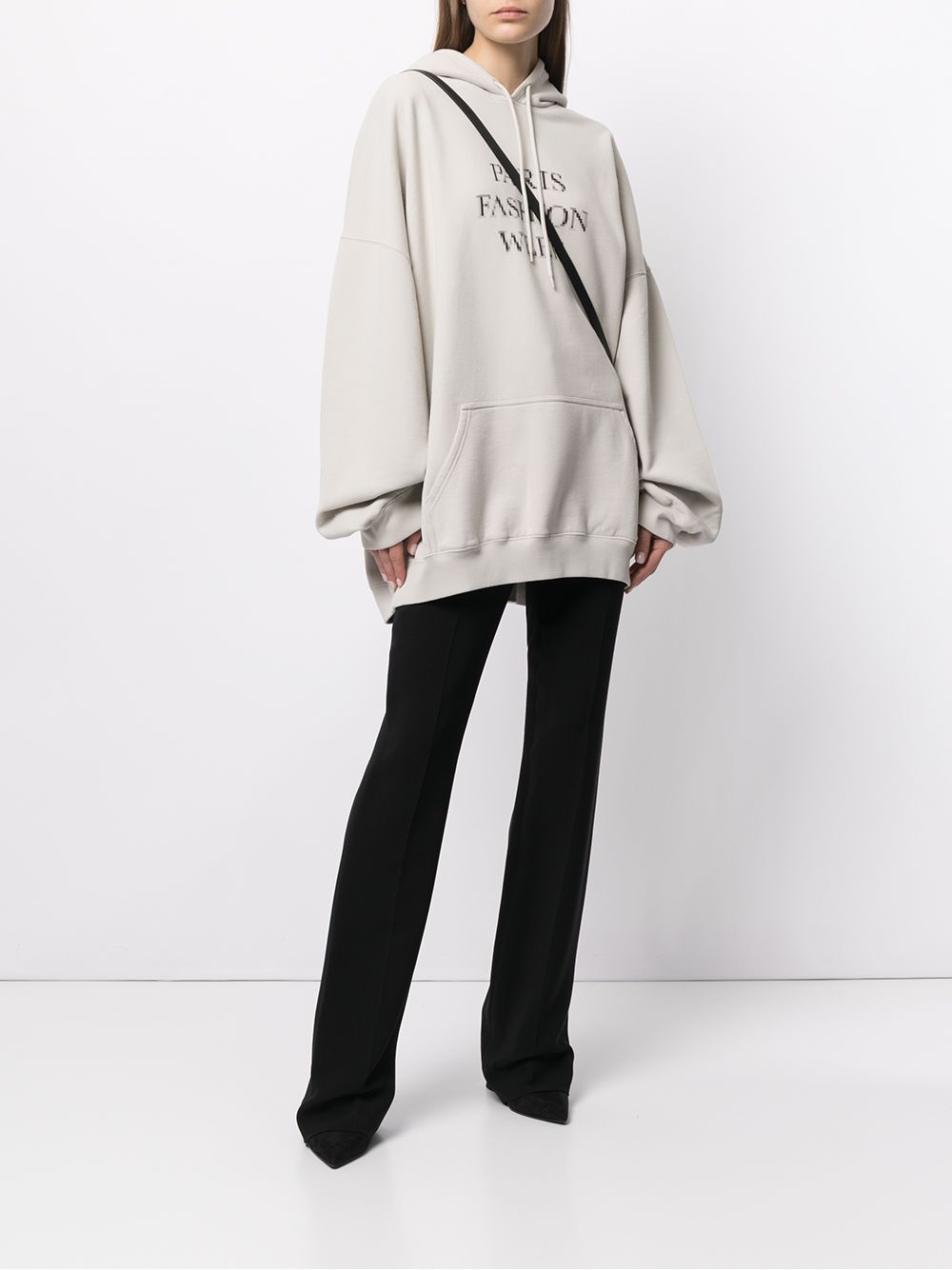 BALENCIAGA Paris Fashion Week Oversized Hoodie Grey