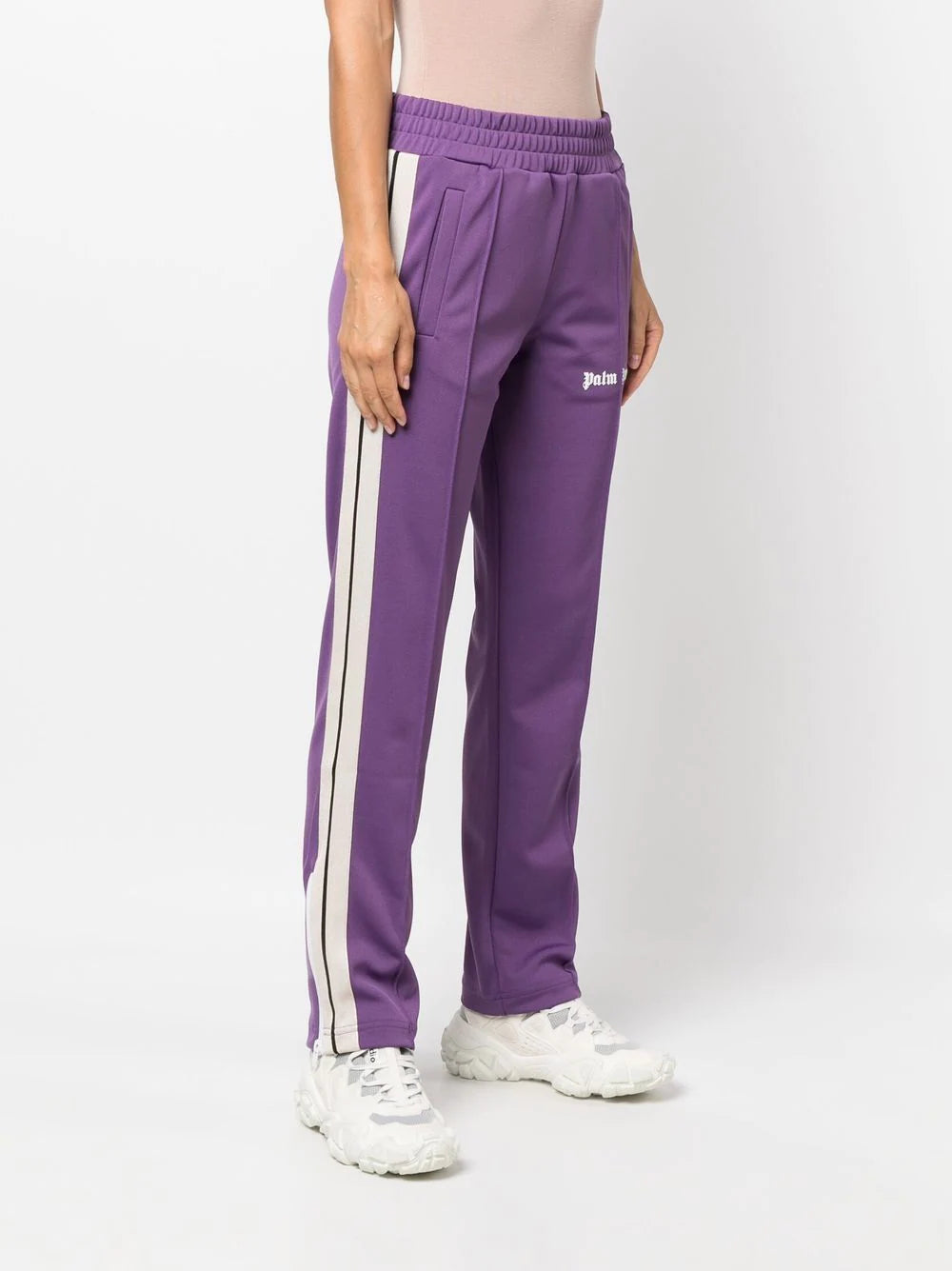 PALM ANGELS WOMEN Classic Track Pants Purple White