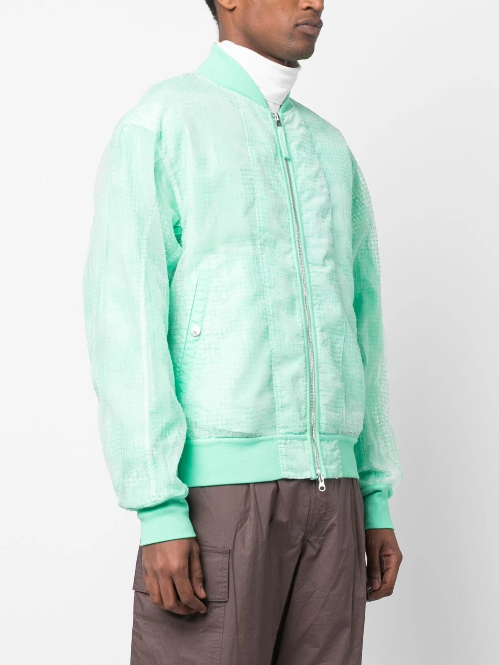 STONE ISLAND SHADOW PROJECT Organza Ripstop Bomber Jacket Green