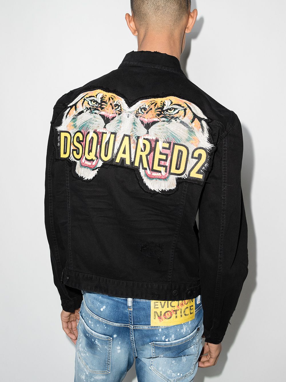 DSQUARED2 Ripped Detail Denim Jacket Maison De Fashion