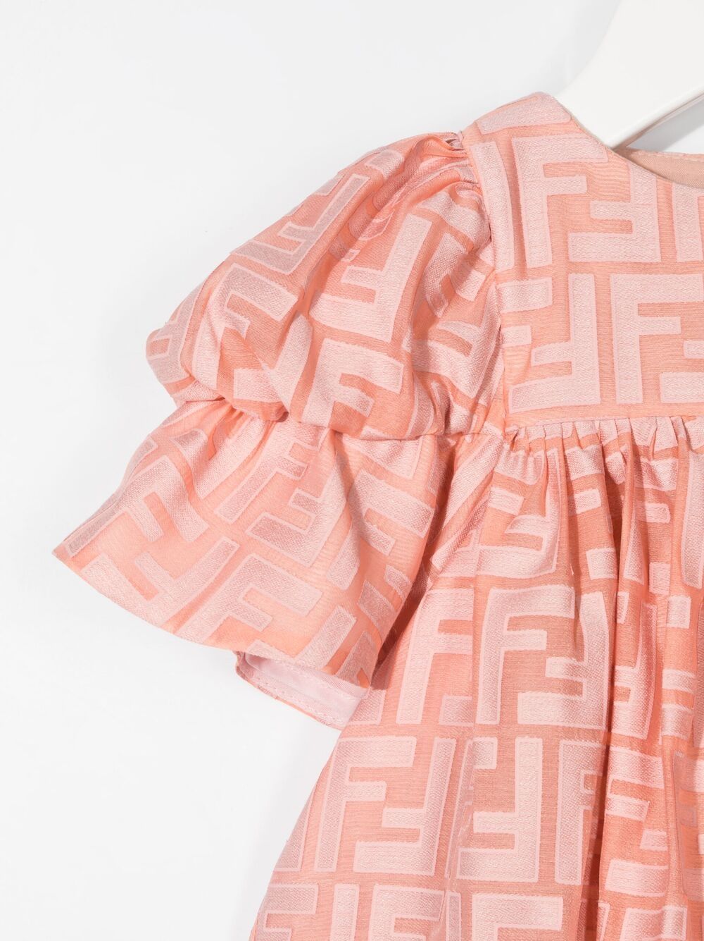 FENDI BABY FF-pattern dress Pink  MAISONDEFASHION.COM