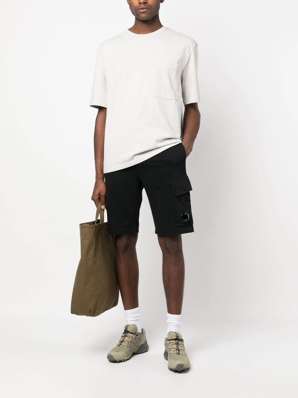 C.P COMPANY Lens-detail Cotton Shorts Black – MAISONDEFASHION.COM