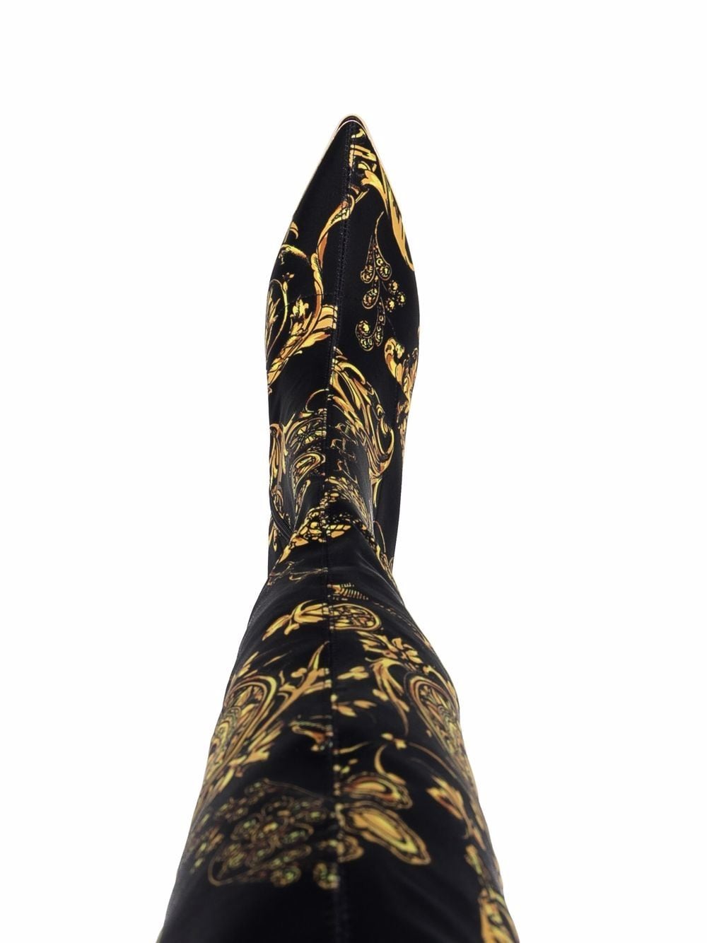 VERSACE WOMEN Barroco over-the-knee boots Black/Gold