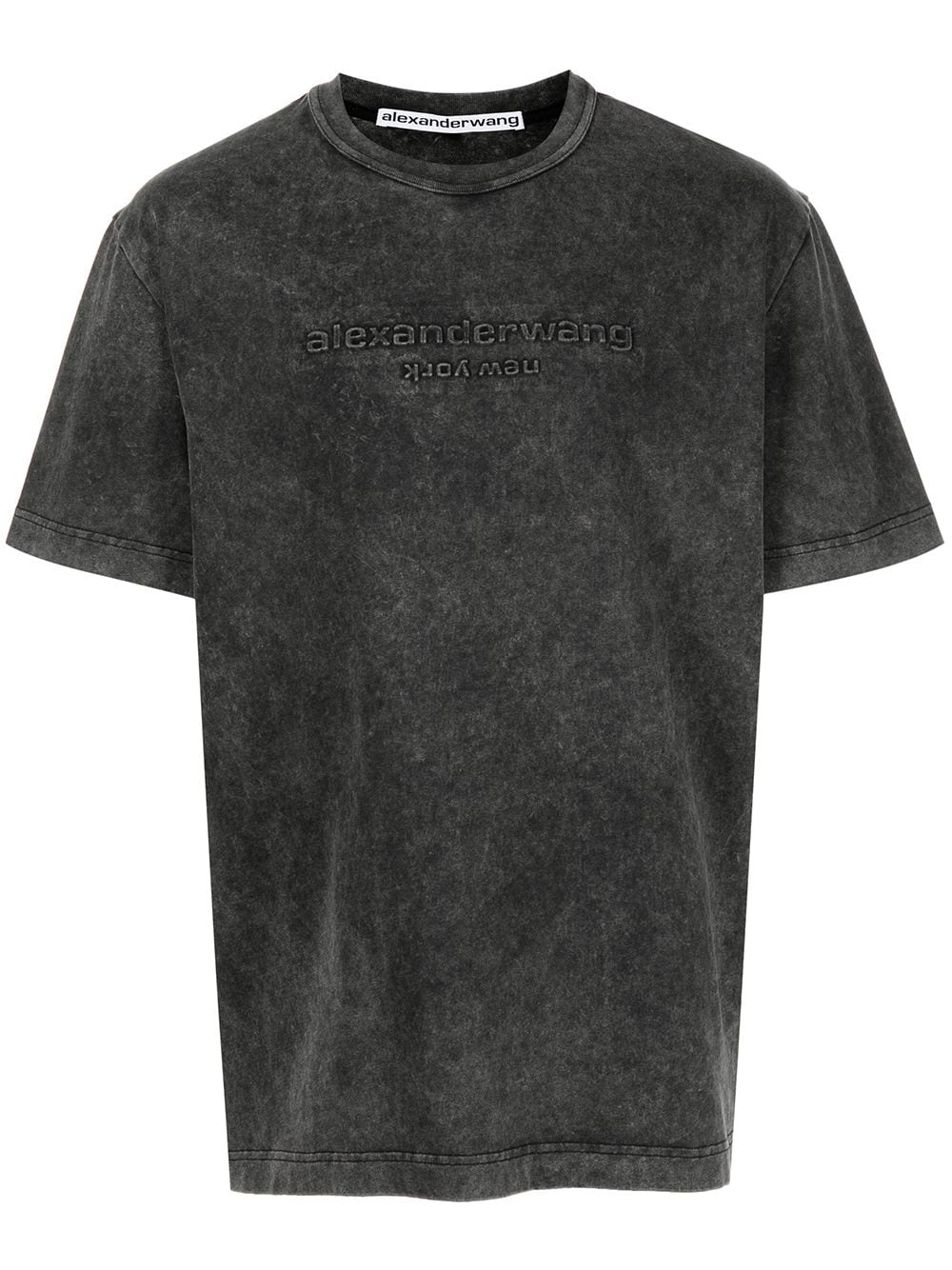 ALEXANDER WANG WOMEN Embossed Logo T-shirt Black – MAISONDEFASHION.COM