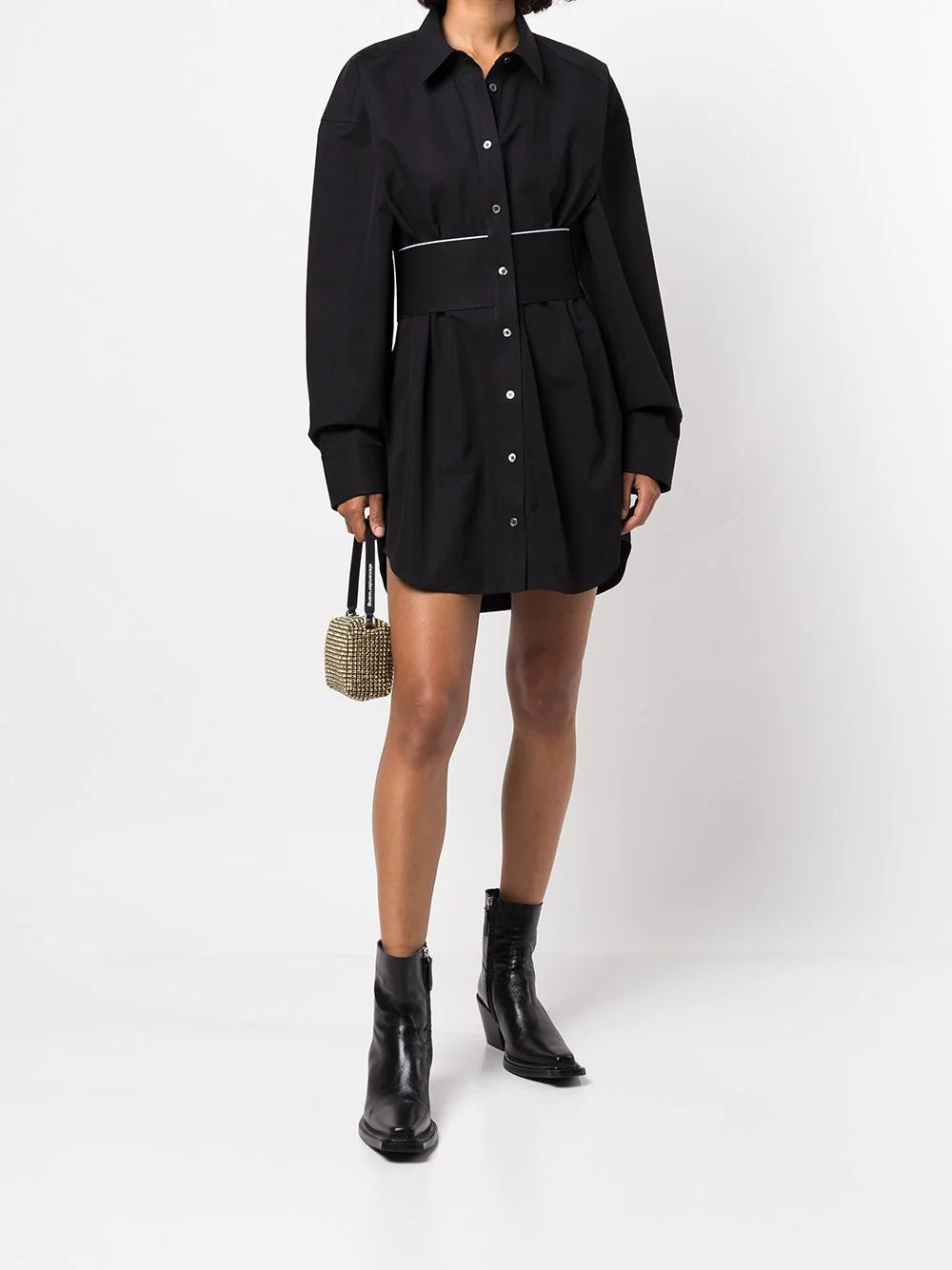 ALEXANDER WANG WOMEN Logo Elastic Dress Black