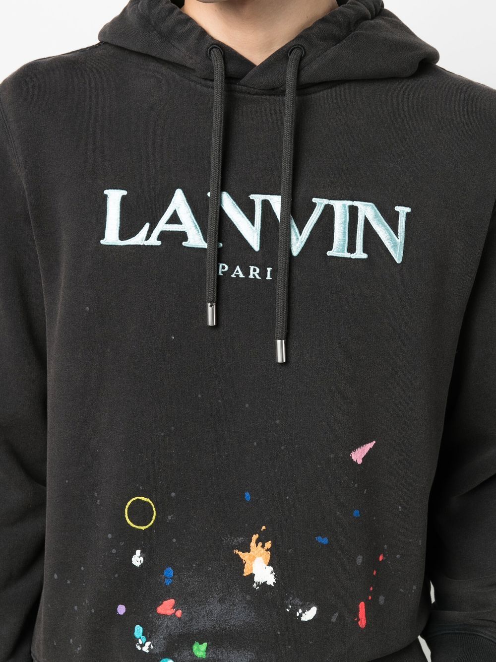 LANVIN X GALLERY DEPT. Hoodie Black - MAISONDEFASHION.COM