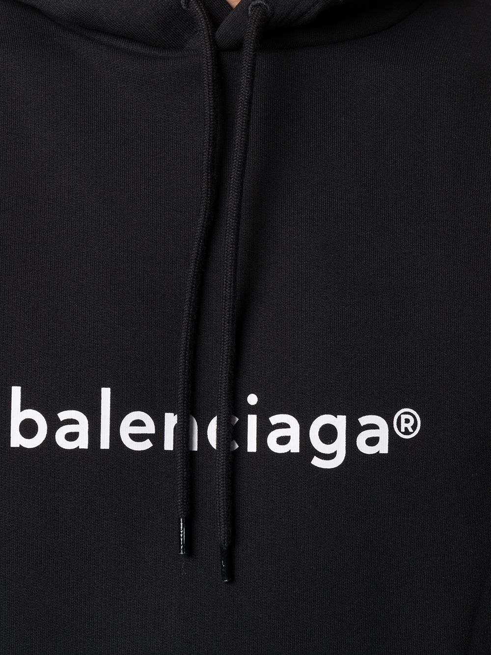 BALENCIAGA Copyright Logo Hoodie Black - MAISONDEFASHION.COM
