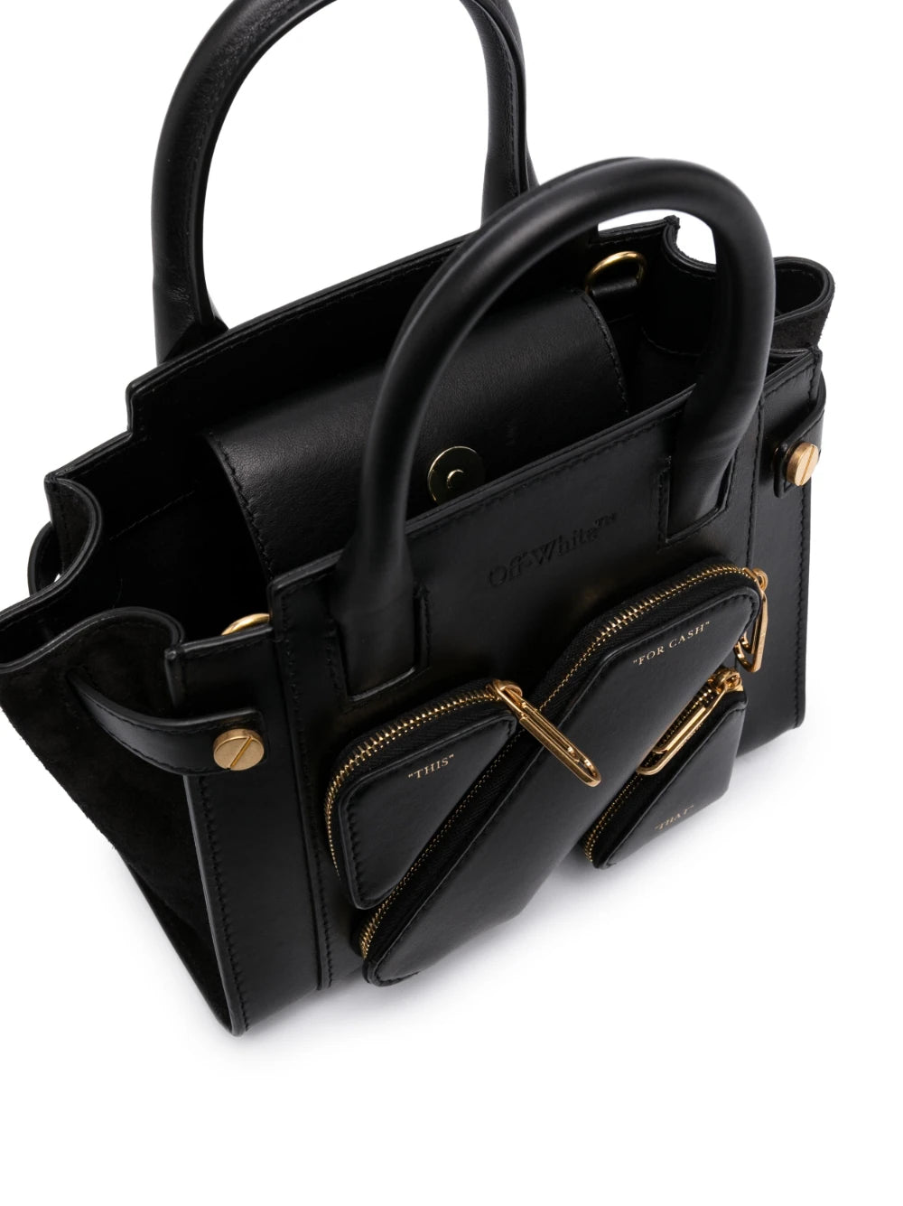 OFF-WHITE WOMEN Small City Tote Shoulder Bag Black - MAISONDEFASHION.COM