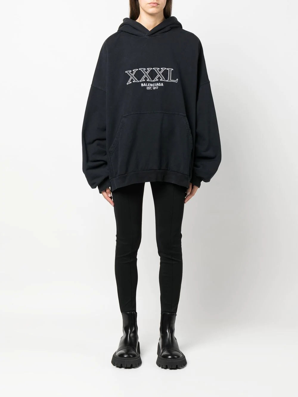トップス BALENCIAGA xxxl hoodie BALENCIAGA UNISEX XXXL Oversized Cotton Hoodie Black