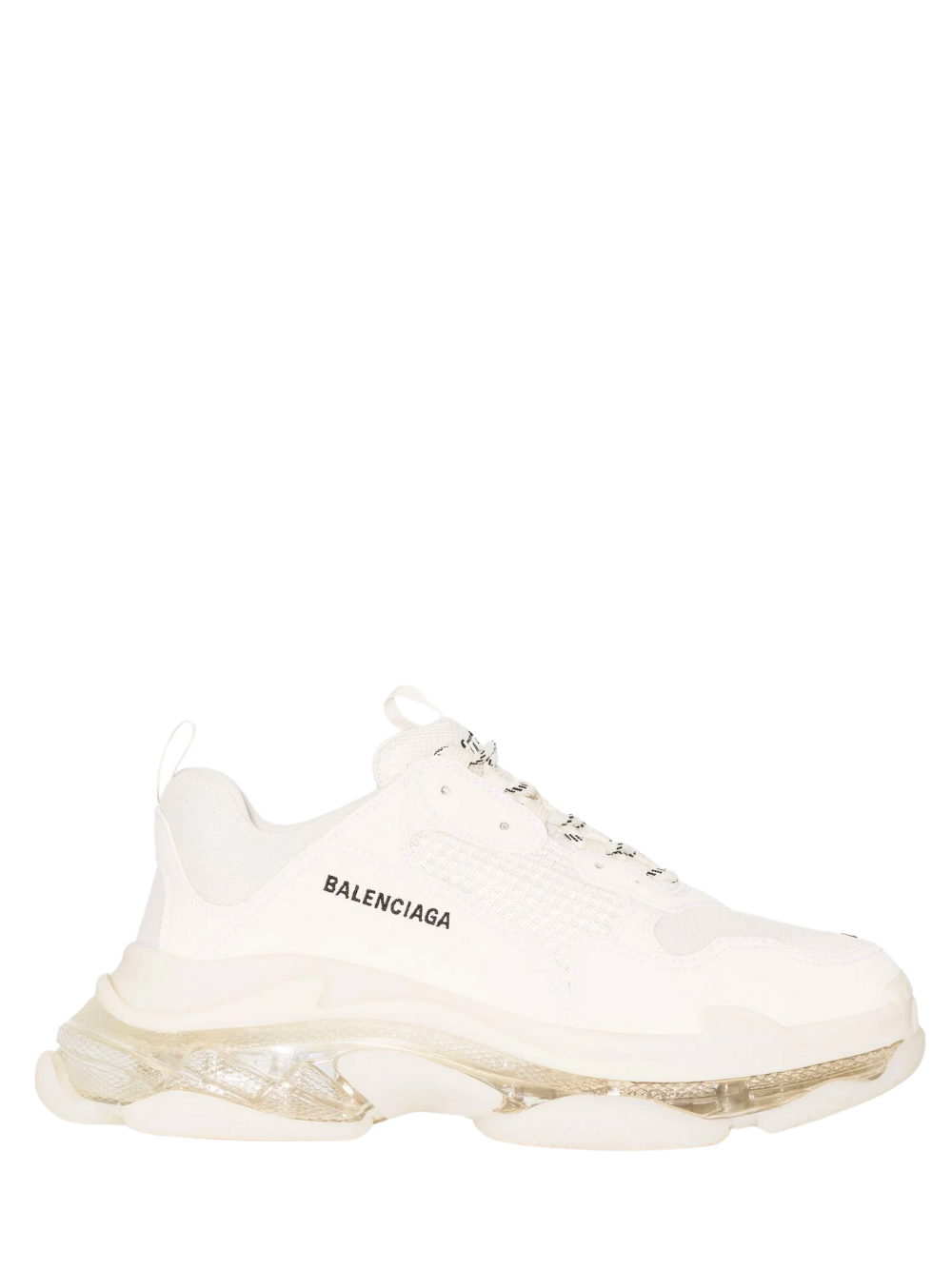 BALENCIAGA Triple S Clear Sole Sneaker Light Beige