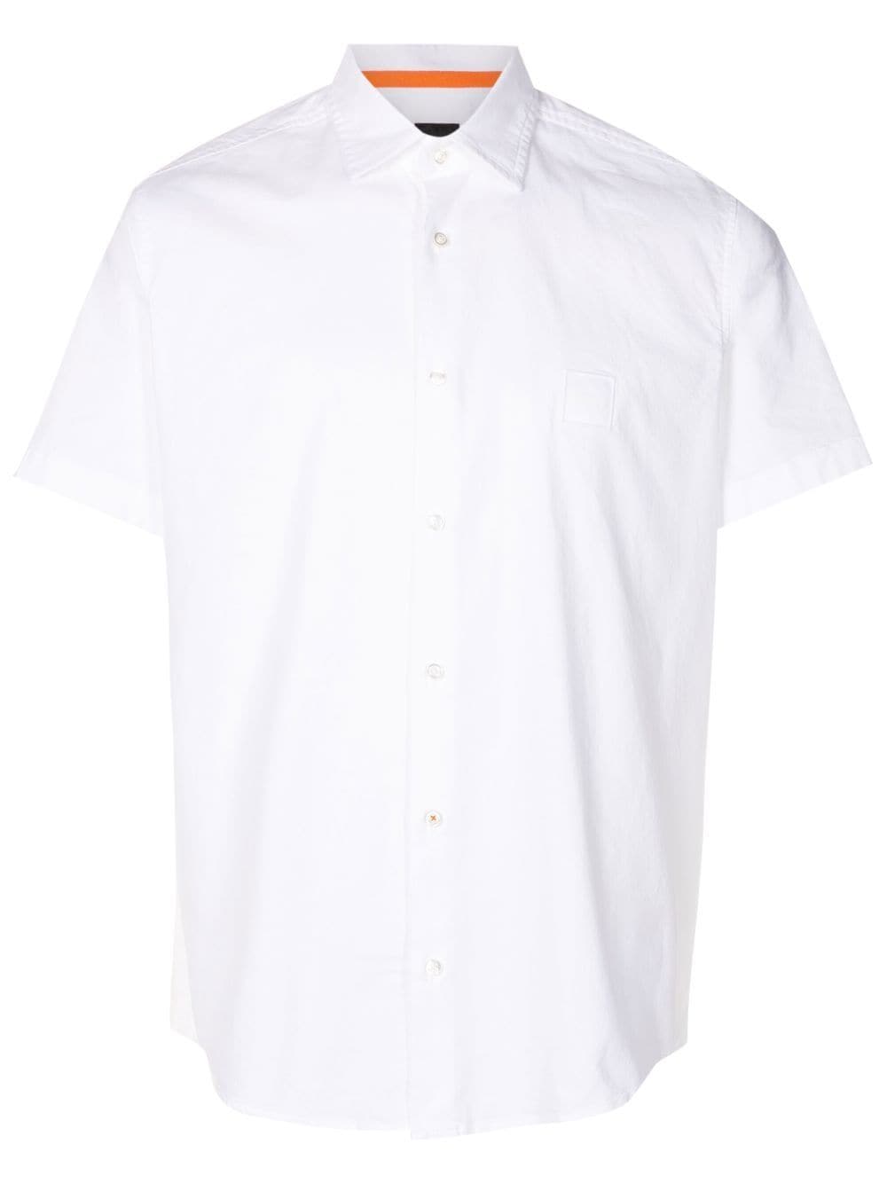 BOSS Button-down Short Sleeve Shirt White –