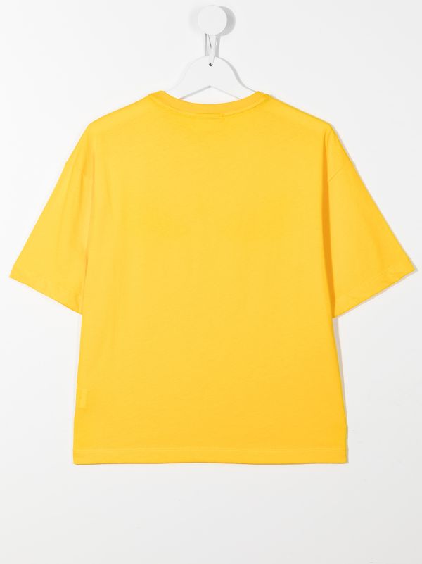 FENDI KIDS monster eye patch t-shirt yellow | Fendi Kids