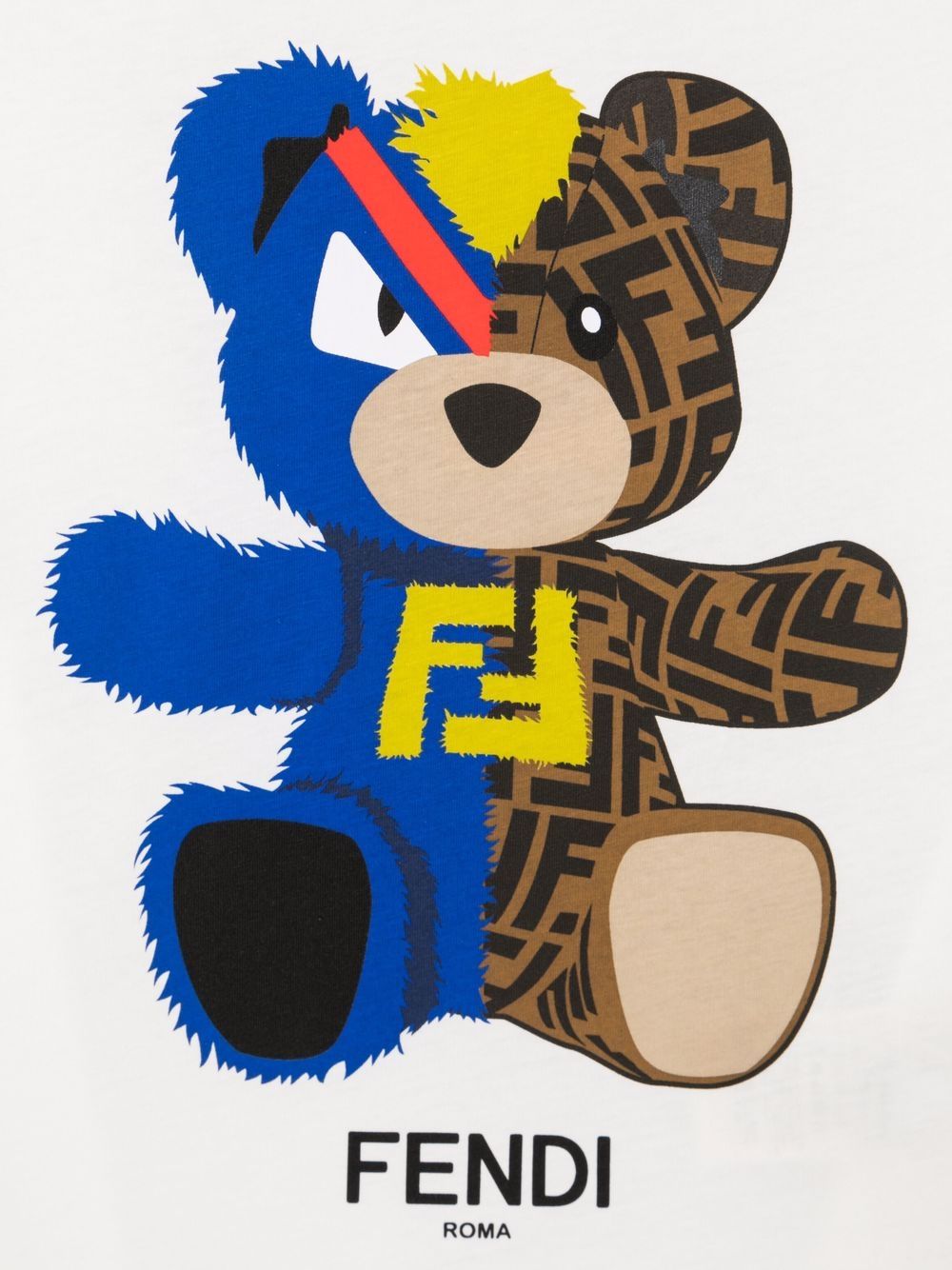 FENDI KIDS Logo Crew-neck T-shirt White –