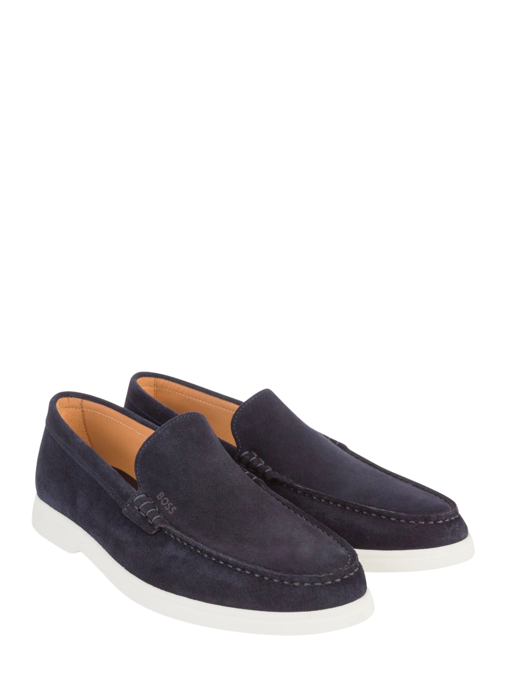 Boss SIENNA DARK BLUE  Suede Slip-On Loafers BOSS Sienne Loafers Dark Blue | Mainline Menswear us main image 2