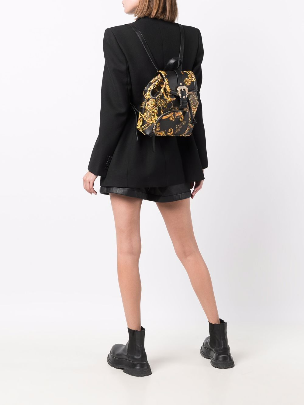 VERSACE WOMEN Baroque Print Backpack Black – MAISONDEFASHION.COM