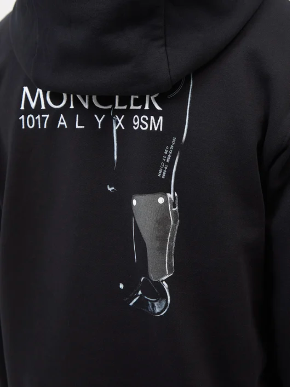 MONCLER GENIUS X 6 MONCLER 1017 ALYX 9SM Logo Hoodie Black MONCLER GENIUS X 6 MONCLER 1017 ALYX 9SM Logo Hoodie Black