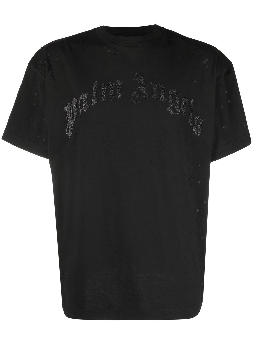 PALM ANGELS Logo-print T-shirt Black - MAISONDEFASHION.COM
