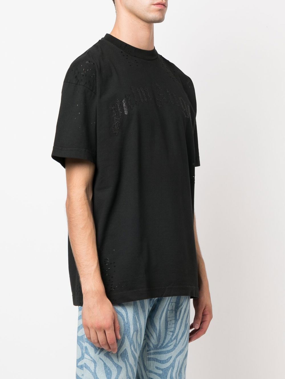 PALM ANGELS Logo-print T-shirt Black - MAISONDEFASHION.COM