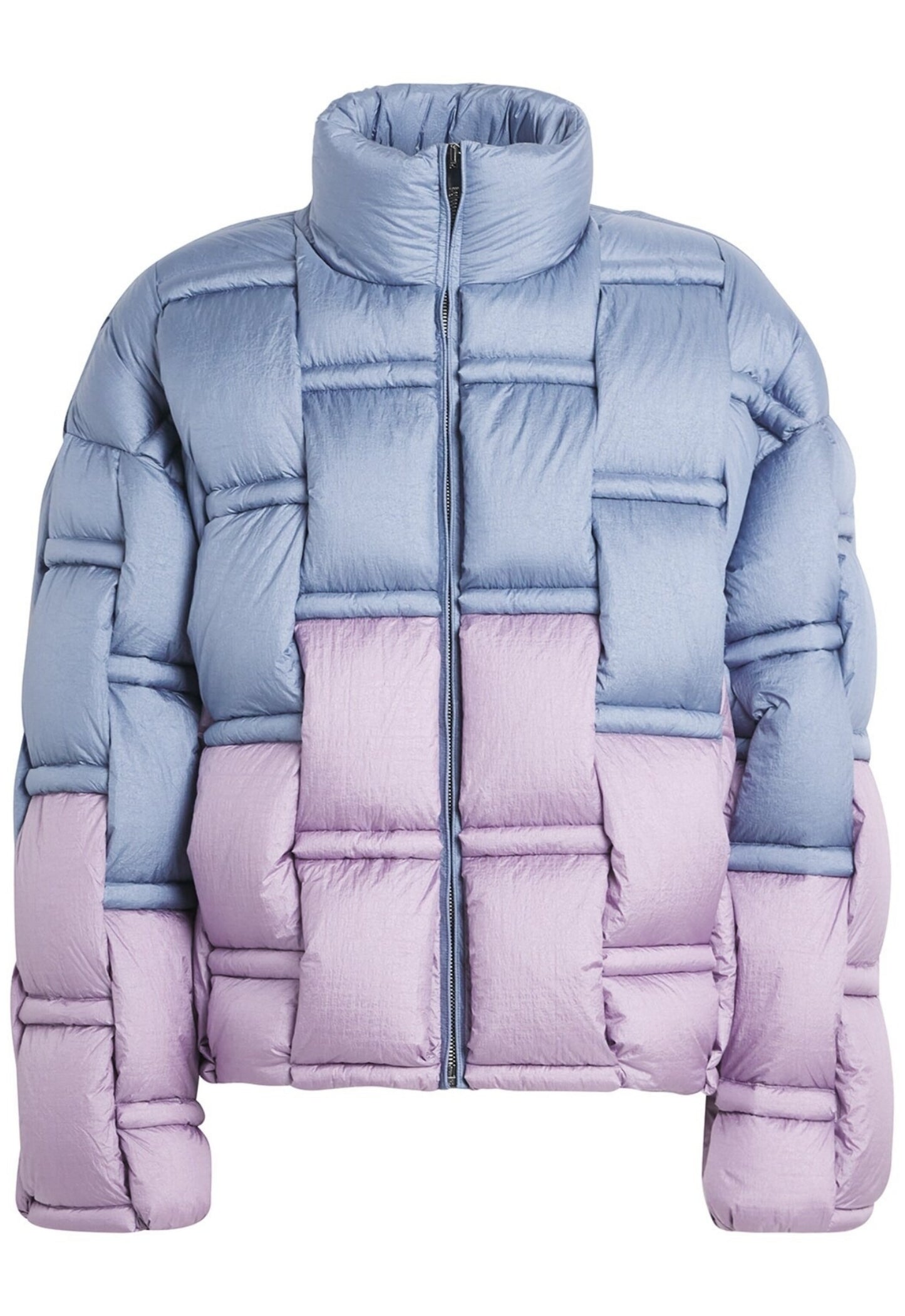 RAXXY Two-toned Puffer Jacket Metallic Blue Powder Pink - MAISONDEFASHION.COM