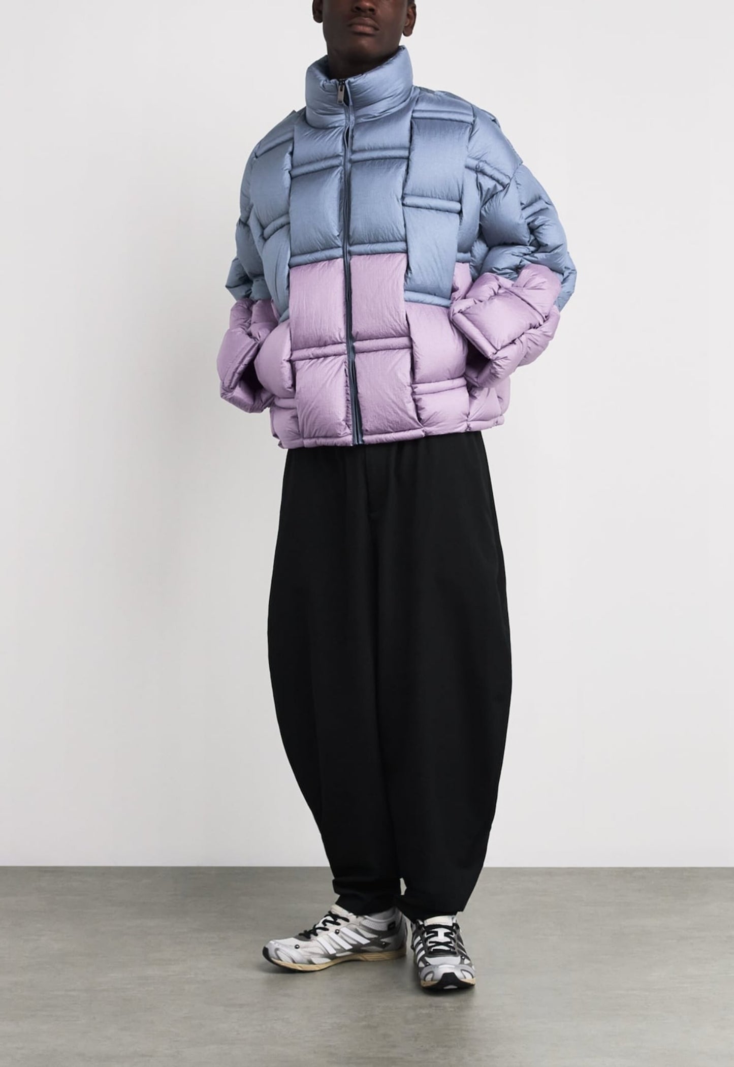 RAXXY Two-toned Puffer Jacket Metallic Blue Powder Pink - MAISONDEFASHION.COM