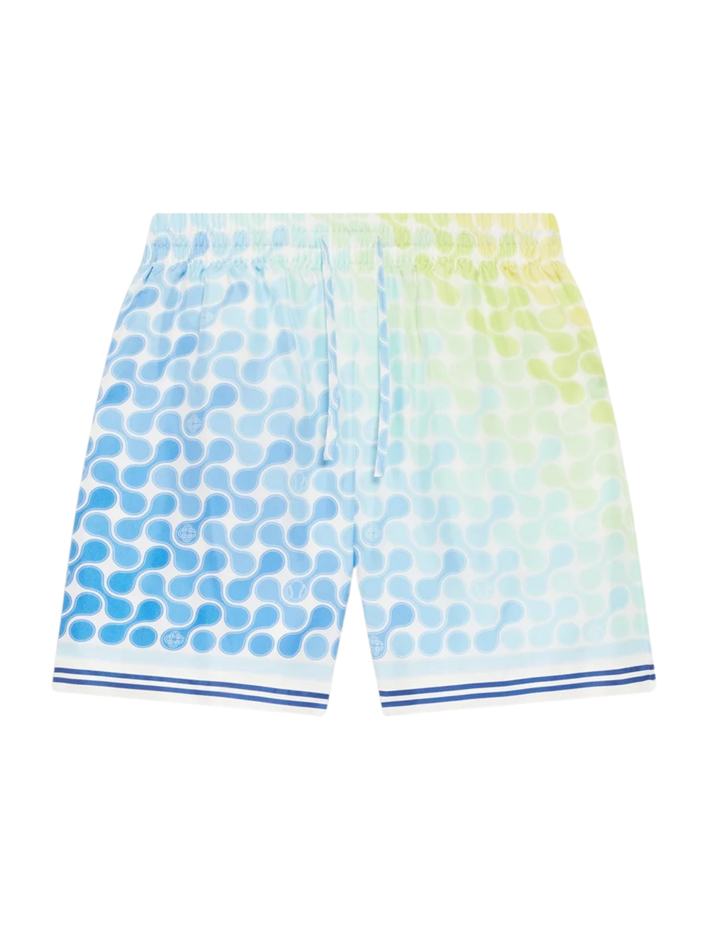 CASABLANCA Gradient Tennis Tile Silk Shorts Multicolour - MAISONDEFASHION.COM