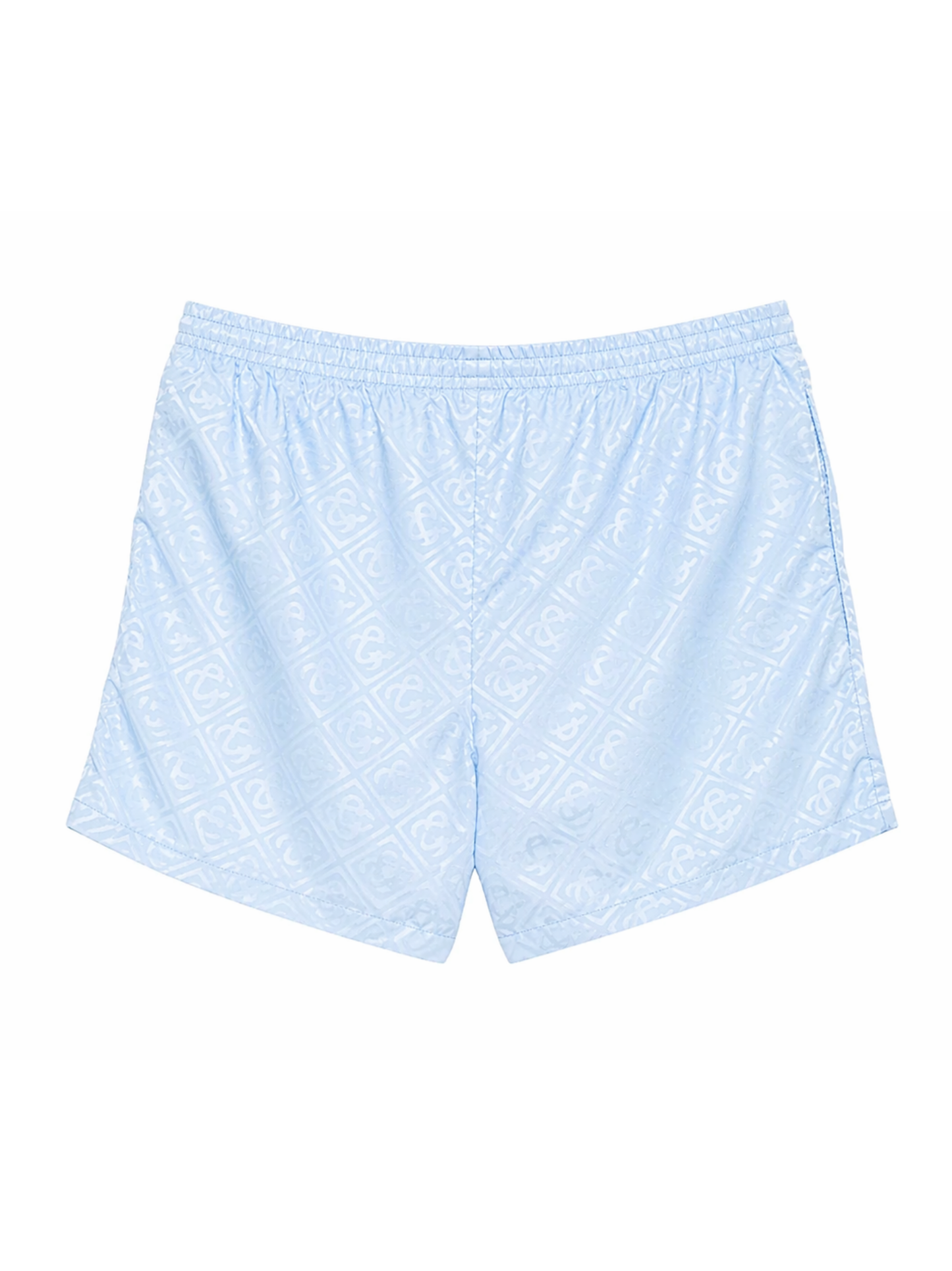 CASABLANCA Monogram Jacquard Swim Shorts Pale Blue - MAISONDEFASHION.COM